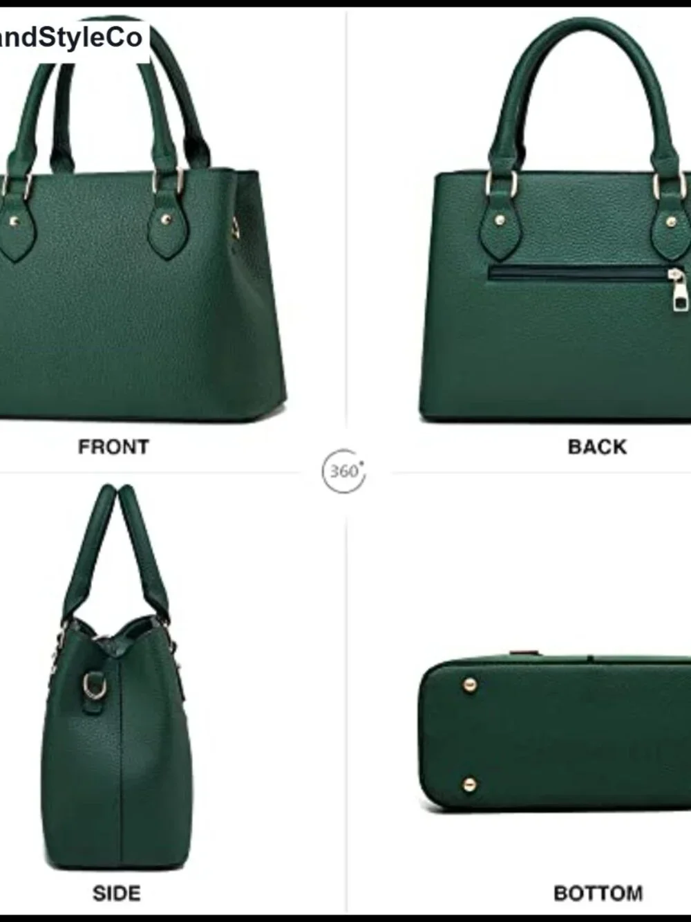 Faux Leather Satchel Crossbody Tote Shoulder Bag with Adjustable Strap